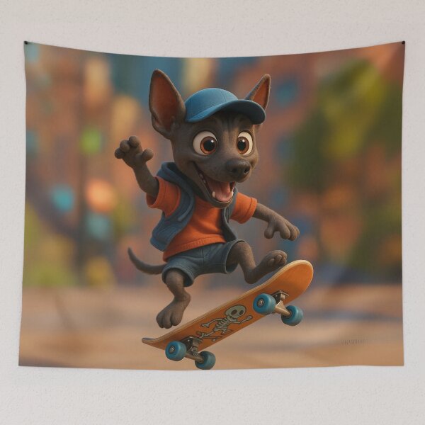 Item preview, Skater Xoloitzcuintli designed and sold by Sillytoe.