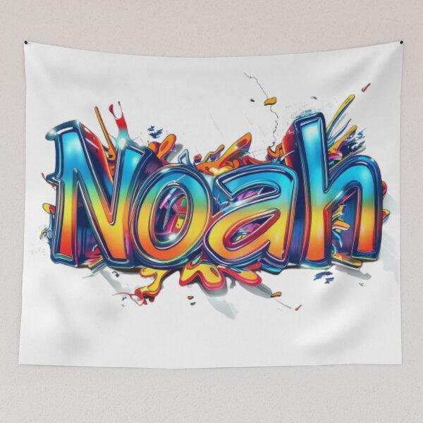 Item preview, Noah Graffiti Name Art – Urban Street Style Design designed and sold by AlexLineArt.