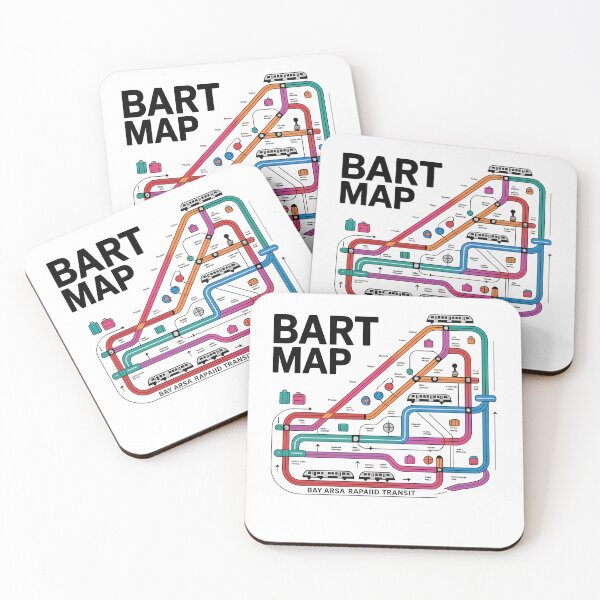 Item preview, Bart Map Transit Vector Design designed and sold by Privon.