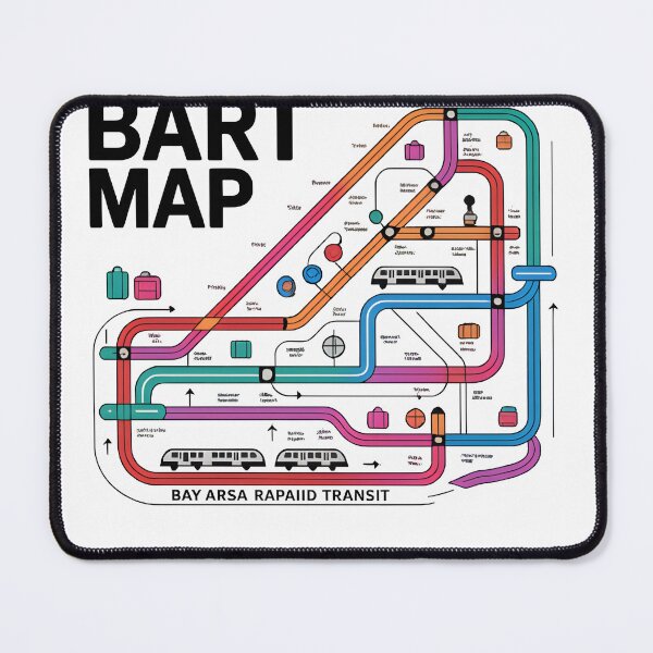 Item preview, Bart Map Transit Vector Design designed and sold by Privon.