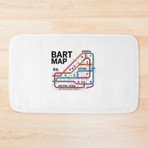 Item preview, Bart Map Transit Vector Design designed and sold by Privon.