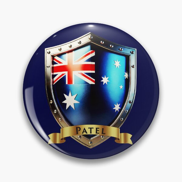 Item preview, Patel Family Australia Shield Bold Heritage Crest designed and sold by Highlandkings.