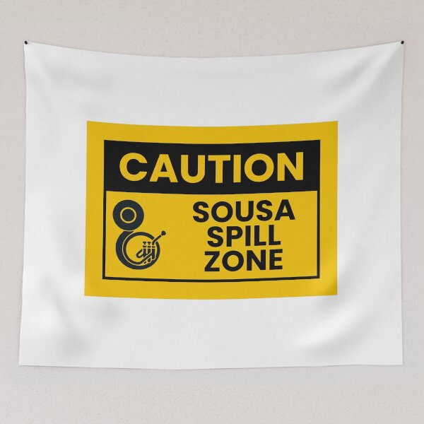 Item preview, Sousaphone Spill Zone Construction Band Parody Sign designed and sold by sorooart.