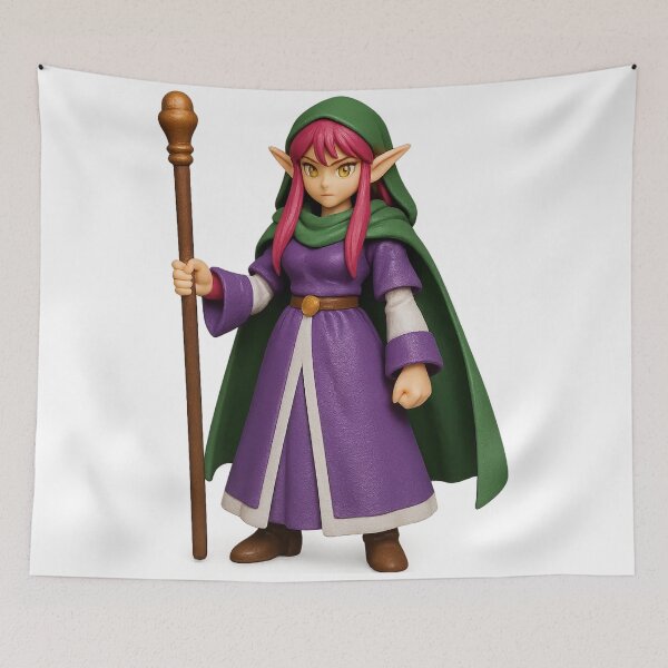 Item preview, Mystical Elf Sorceress With Staff And Cloak designed and sold by kylmllr101684.