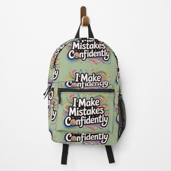 Item preview, I Make Mistakes Confidently typography artwork designed and sold by redask2me.