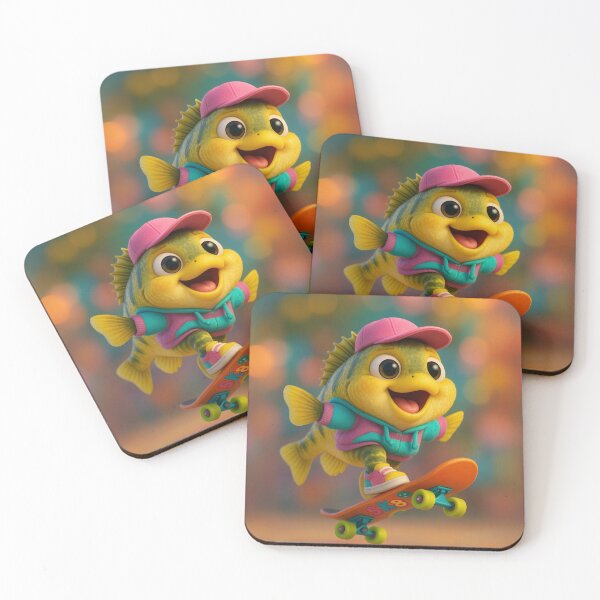 Item preview, Skater Yellow Perch Fish designed and sold by Sillytoe.