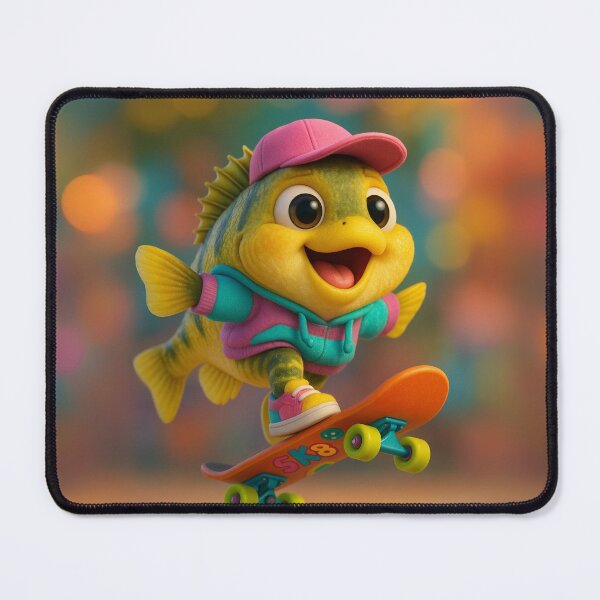 Item preview, Skater Yellow Perch Fish designed and sold by Sillytoe.