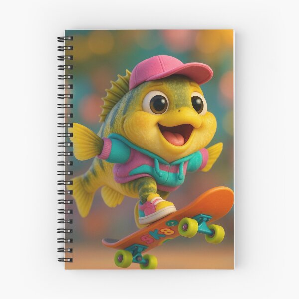 Item preview, Skater Yellow Perch Fish designed and sold by Sillytoe.