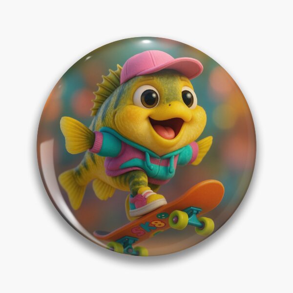 Item preview, Skater Yellow Perch Fish designed and sold by Sillytoe.