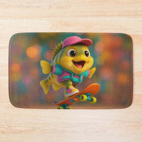 Item preview, Skater Yellow Perch Fish designed and sold by Sillytoe.