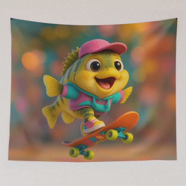 Item preview, Skater Yellow Perch Fish designed and sold by Sillytoe.