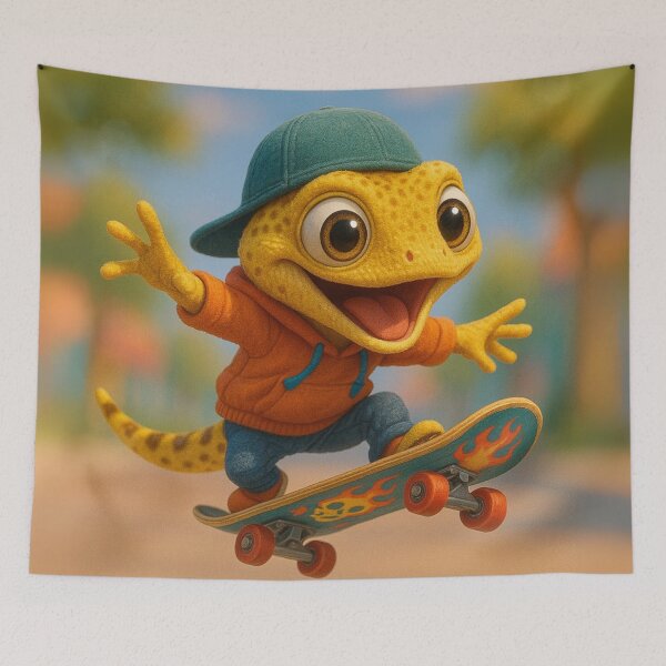 Artikelvorschau, Skater Gelb gefleckte Eidechse entworfen und verkauft von Sillytoe.