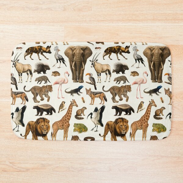 Item preview, Animals of the Kalahari Desert Retro Wildlife Illustration designed and sold by kakarikihill.