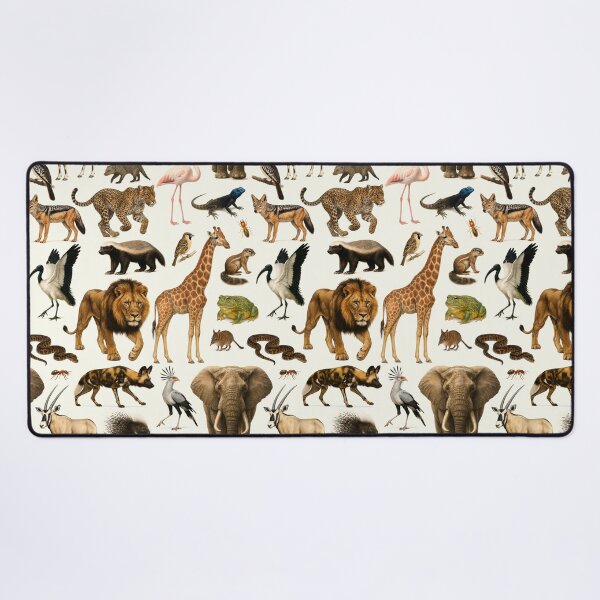 Item preview, Animals of the Kalahari Desert Retro Wildlife Illustration designed and sold by kakarikihill.