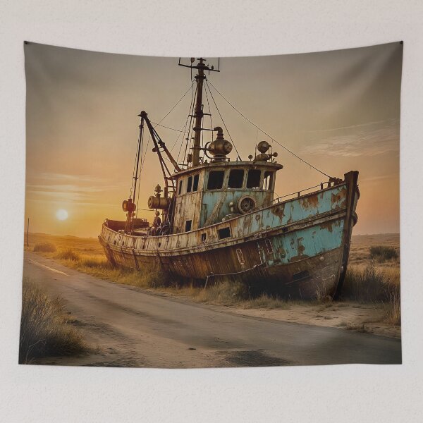 Item preview, Abandoned steam punk Fishing Trawler designed and sold by widdy170.