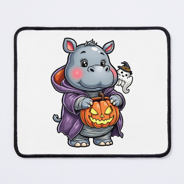 Item preview, Cute Hippo Halloween Pumpkin Funny Spooky Animal Art designed and sold by ArtDesignTp.