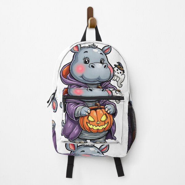 Item preview, Cute Hippo Halloween Pumpkin Funny Spooky Animal Art designed and sold by ArtDesignTp.