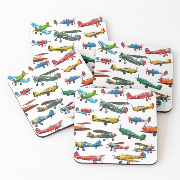 Item preview, Colorful Vintage Airplanes Pattern – Aviation Enthusiast designed and sold by PAPIRO SIGLO XXI.