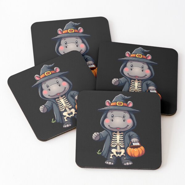 Item preview, Cute Hippo Halloween Skeleton Costume Funny Spooky Art designed and sold by ArtDesignTp.