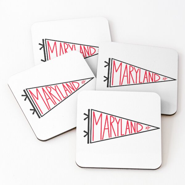 Item preview, Maryland Pennant Flag Handdrawn designed and sold by sorooart.