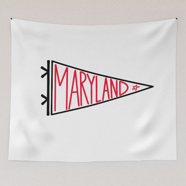 Item preview, Maryland Pennant Flag Handdrawn designed and sold by sorooart.