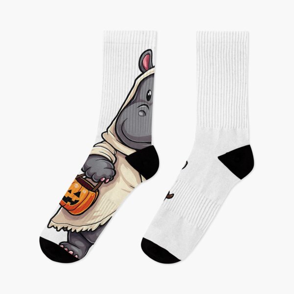 Item preview, Cute Hippo Halloween Ghost Costume Funny Spooky Art designed and sold by ArtDesignTp.