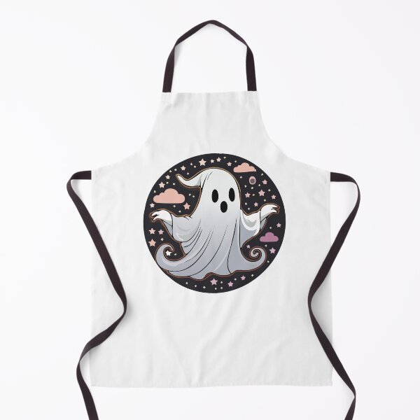 Item preview, Ghostie on Black Circle with Clouds designed and sold by jazzydevil.