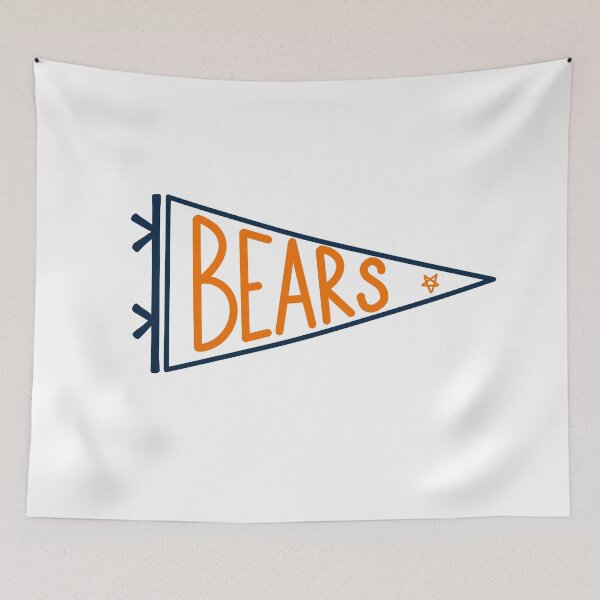 Item preview, Navy and Orange Bears Pennant Flag designed and sold by sorooart.