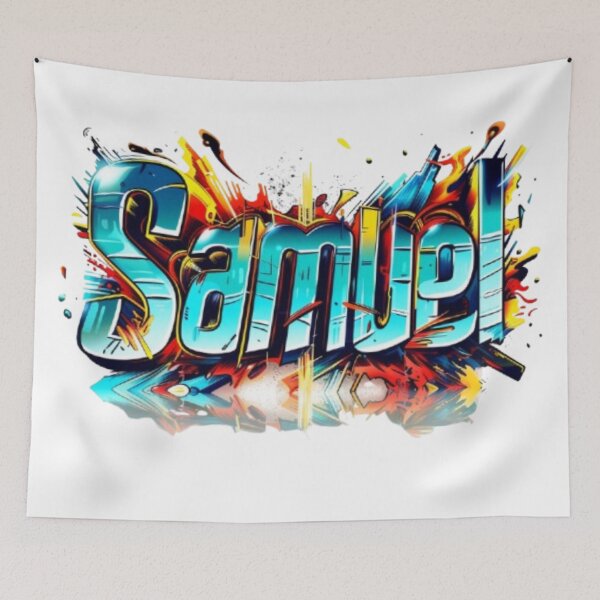 Item preview, Samuel Graffiti Style Name Art – Urban Street Design designed and sold by AlexLineArt.