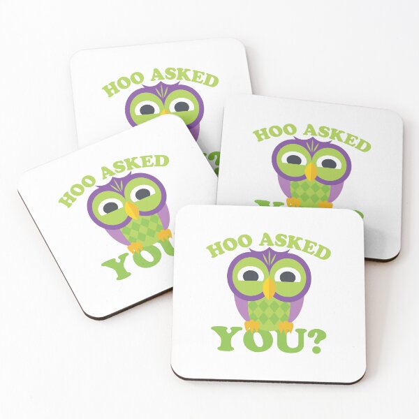 Item preview, Hoo asked you with green owl designed and sold by jazzydevil.