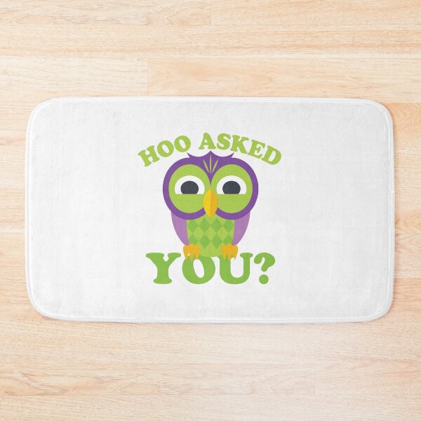 Item preview, Hoo asked you with green owl designed and sold by jazzydevil.