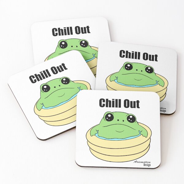 Item preview, Chill Out – Cute Kawaii Frog in Pool designed and sold by Arismatica Design.