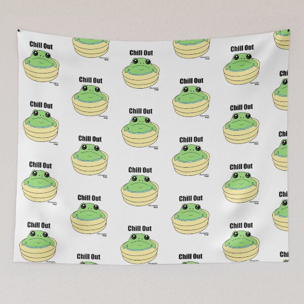 Item preview, Chill Out – Cute Kawaii Frog in Pool designed and sold by Arismatica Design.