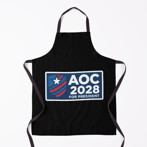 Item preview, "AOC 2028 For President" Shield Emblem Bumper Sticker designed and sold by Owcomm.