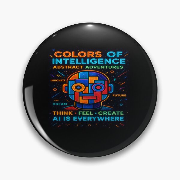 Item preview, Colors of Intelligence – Neon Abstract AI Robot designed and sold by alizo74.