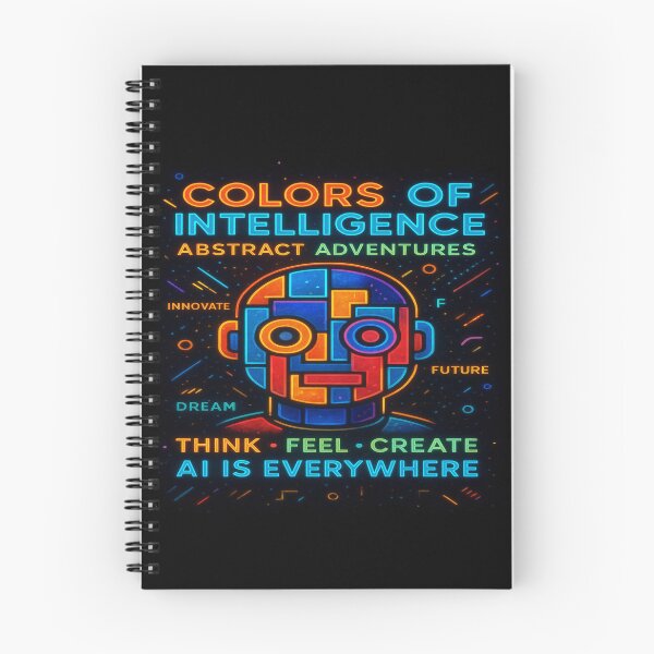 Item preview, Colors of Intelligence – Neon Abstract AI Robot designed and sold by alizo74.