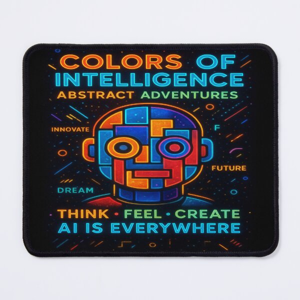 Item preview, Colors of Intelligence – Neon Abstract AI Robot designed and sold by alizo74.