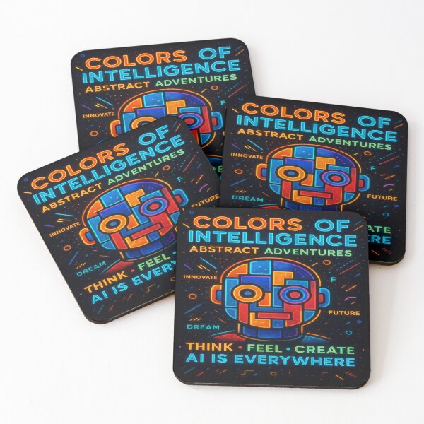 Item preview, Colors of Intelligence – Neon Abstract AI Robot designed and sold by alizo74.