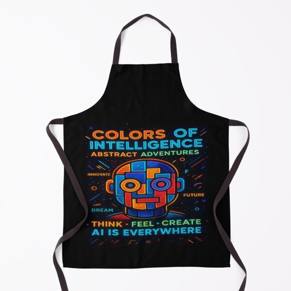 Item preview, Colors of Intelligence – Neon Abstract AI Robot designed and sold by alizo74.