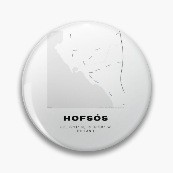 Item preview, Hofsós Iceland Map Print | Minimalist Black and White Coastal Design designed and sold by RM-Journey.