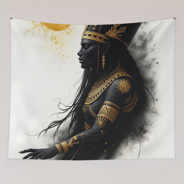 Item preview, Majestic Egyptian Queen – Nefertiti Inspired Digital Art designed and sold by Bodsha.