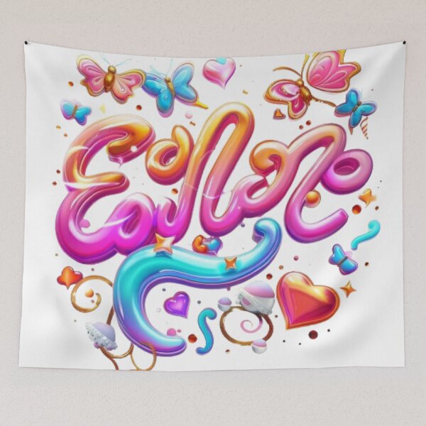 Item preview, Ella – Fantasy Colorful Name Art designed and sold by AlexLineArt.