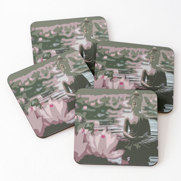 Item preview, Buda con flores de loto en lago designed and sold by ART-WORLD-VIMO.