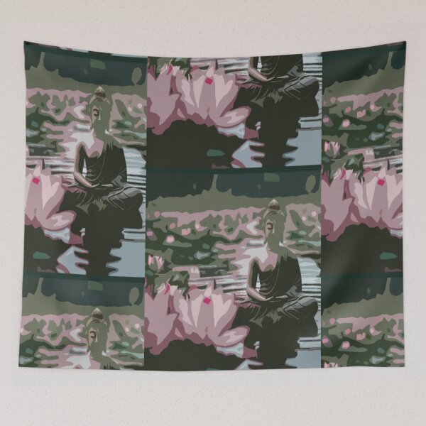Item preview, Buda con flores de loto en lago designed and sold by ART-WORLD-VIMO.