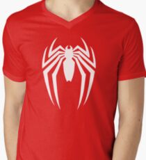 Sharp Spinne Logo T-Shirt mit V-Ausschnitt