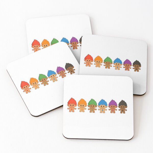 Item preview, Rainbow Retro Troll Doll Print – Colorful Nostalgic Design designed and sold by SimplyJasper.