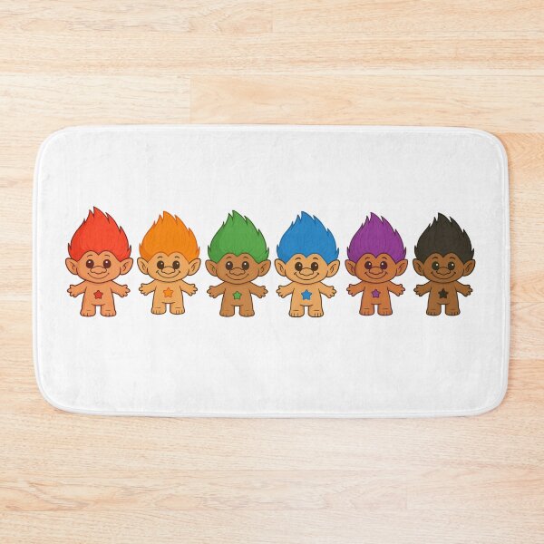 Item preview, Rainbow Retro Troll Doll Print – Colorful Nostalgic Design designed and sold by SimplyJasper.