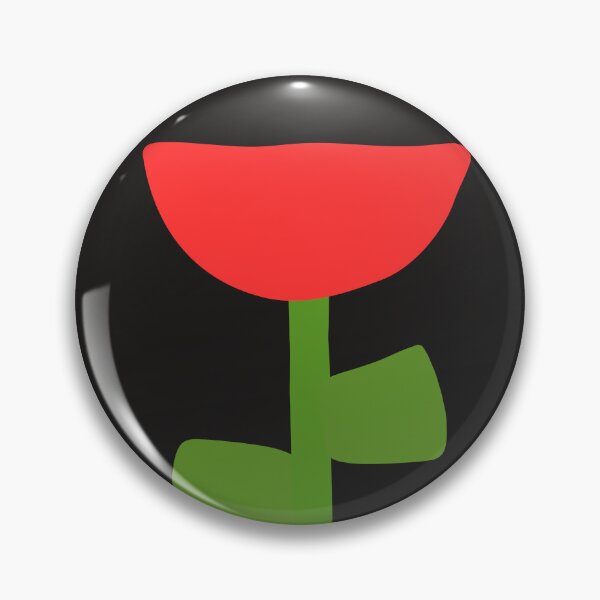 Item preview, Botanical Avant-garde: Bold and Modern Abstract Red Flower on Black designed and sold by AcuarelasCA.