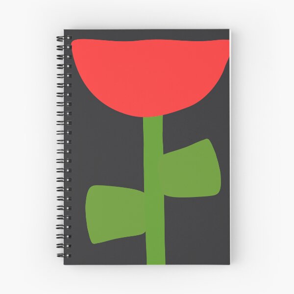 Item preview, Botanical Avant-garde: Bold and Modern Abstract Red Flower on Black designed and sold by AcuarelasCA.