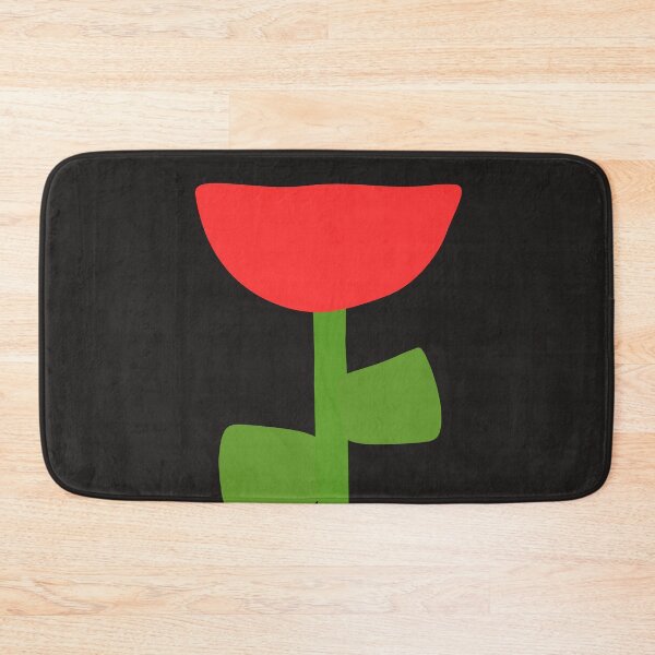 Item preview, Botanical Avant-garde: Bold and Modern Abstract Red Flower on Black designed and sold by AcuarelasCA.